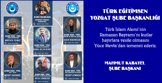 Türk Eğitim-Sen'den bayram mesajı